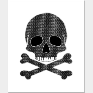 Crochet Skull and Wool Crossbones Posters and Art